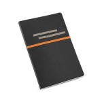 A5 notitieboekje met ruimte voor accessoires kleur oranje
