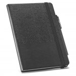Zwart bedrukt notitieboekje met tegelmotief