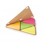 Driehoekig memoblokje met post-itjes kleur bruin eerste weergave