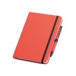 Notitieboekje met logo in hoesje kleur rood