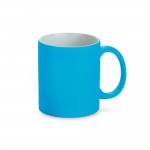 Bedrukte koffiebekers in neonkleuren kleur lichtblauw