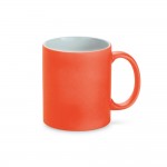 Bedrukte koffiebekers in neonkleuren kleur oranje