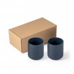 Set van twee mokken met doos kleur marineblauw eerste weergave