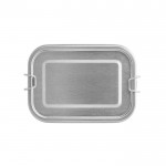 Lunchbox van gerecycled rvs met zijsluiting 750 ml kleur mat zilver eerste weergave