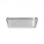 Lunchbox van gerecycled rvs met zijsluiting 750 ml kleur mat zilver derde weergave