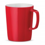 Porseleinen koffiemok met logo kleur rood