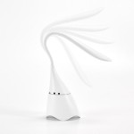 Bureaulamp met speaker voor reclame kleur wit eerste weergave
