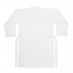 Grote katoenen badjas met riem en twee zakken 350 g/m2 kleur wit tweede weergave