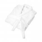 Grote katoenen badjas met riem en twee zakken 350 g/m2 kleur wit