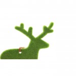 Bedrukt kerstfiguur van polyester/vilt kleur groen tweede weergave