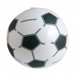 Opblaasbare retro voetbal met logo kleur zwart