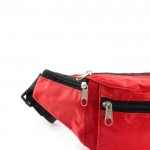 Polyester heuptas met 4 zakken en verstelbare riem kleur rood vijfde weergave