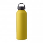 Fles van gerecycled aluminium met matte en handvat 800 ml kleur geel eerste weergave