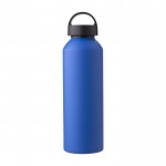 Fles van gerecycled aluminium met matte en handvat 800 ml kleur koningsblauw tweede weergave