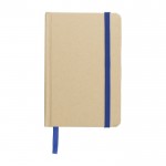 Notitieboekje van kraftpapier met gerecycled karton, ca. A6 kleur blauw eerste weergave