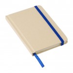 Notitieboekje van kraftpapier met gerecycled karton, ca. A6 kleur blauw tweede weergave