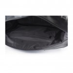 Leren sporttas met binnenvak met ritssluiting kleur zwart derde weergave