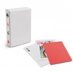 Poker kaartspel met logo kleur rood
