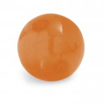Transparante opblaasbare strandbal met logo kleur oranje