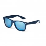 Bedrukte zonnebril met spiegelglazen kleur blauw