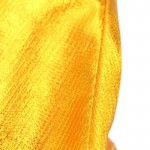 Vrolijke polyester kerstmuts met logo kleur goud vierde weergave