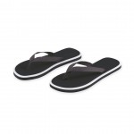 Tweekleurige slippers met dikke zool kleur zwart