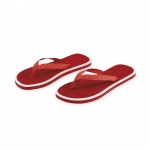 Tweekleurige slippers met dikke zool kleur rood