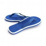 Tweekleurige slippers met dikke zool kleur blauw eerste weergave