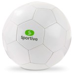 Voetbal met logo, balmaat 5 kleur wit met logo
