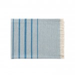 Duurzame katoenen multifunctionele handdoek 260 g/m2 kleur blauw eerste weergave