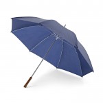 Groot formaat paraplu met logo kleur blauw