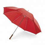 Groot formaat paraplu met logo kleur rood