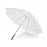 Groot formaat paraplu met logo kleur wit