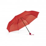 Reclame paraplu met bijpassend handvat kleur rood