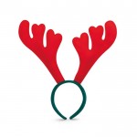 Rendier kerst hoofdband met logo kleur rood