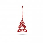 Set van 5 vilten kerstversieringen met logo kleur rood vijfde weergave