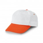 Tweekleurige cap met logo voor reclame kleur oranje
