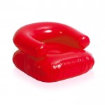 Opblaasbare stoel met opdruk kleur rood
