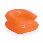 Opblaasbare stoel met opdruk kleur oranje