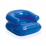 Opblaasbare stoel met opdruk kleur blauw
