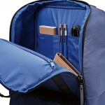 Polyester gerecyclede rugzak met laptopvak 18L kleur blauw Vijfde detail weergave
