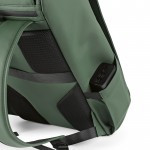 Synthetisch lederen rugzak met gewatteerd laptopvak 20L kleur groen Derde detail weergave