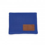 Gerecyclede katoenen deken met aanpasbare patch 200 g/m2 kleur blauw Tweede weergave