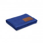 Gerecyclede katoenen deken met aanpasbare patch 200 g/m2 kleur blauw