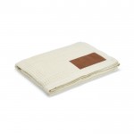 Gerecyclede katoenen deken met aanpasbare patch 200 g/m2 kleur beige