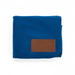 Ecologische RPET deken met aanpasbare patch 180 g/m2 kleur blauw Tweede weergave