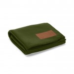 Ecologische RPET deken met aanpasbare patch 180 g/m2 kleur miliair groen