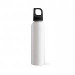 Gerecyclede aluminium fles met karabijnhaakdop 690ml kleur wit