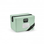 Koelbox van gerecycled plastic met draagriem 12L kleur pastel groen