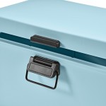 Koelbox van gerecycled plastic met draagriem 12L kleur pastel blauw Vierde weergave